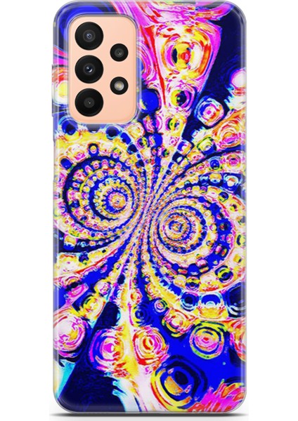 Samsung Galaxy A23 4g Kılıf Uv Baskılı Abxbi 1 Desenli Renkli Hipnoz