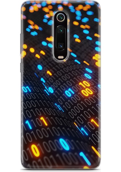 Xiaomi Mi 9t Kılıf Uv Baskılı Abxbi 5 Arka Kapak Binary Kod