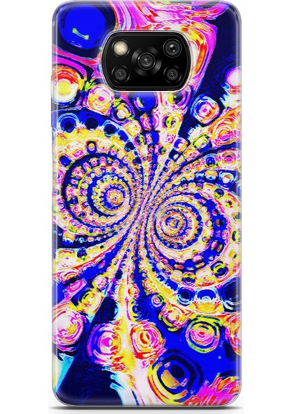 Xiaomi Poco X3 Pro Kılıf Uv Baskılı Abxbi 1 Desenli Renkli Hipnoz