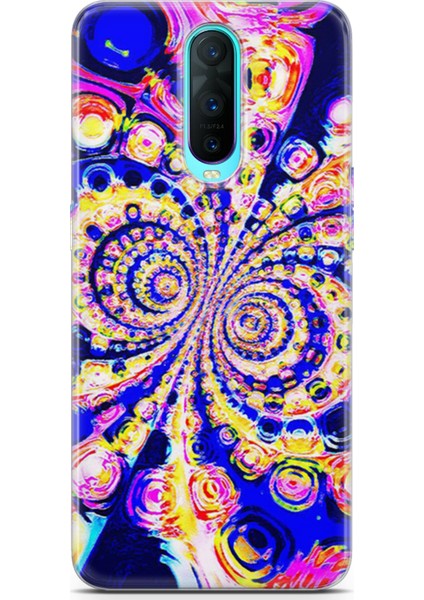 Oppo RX17 Pro Kılıf Uv Baskılı Abxbi 1 Darbe Emici Renkli Hipnoz