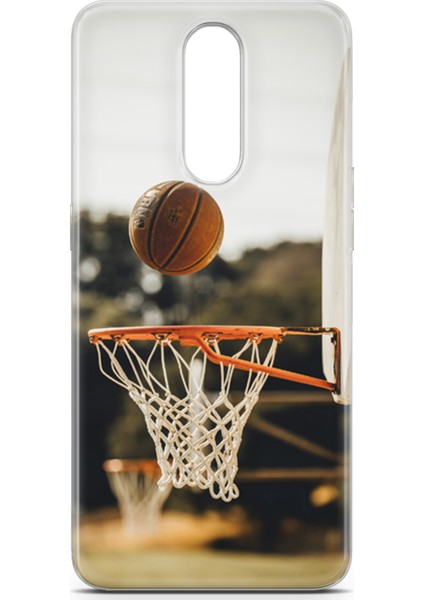 Oppo RX17 Pro Kılıf Uv Baskılı Abxbi 9 Arka Kapak Basket Top