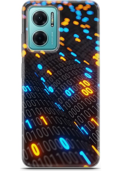 Xiaomi Redmi Note 11E Kılıf Uv Baskılı Abxbi 5 Arka Kapak Binary Kod