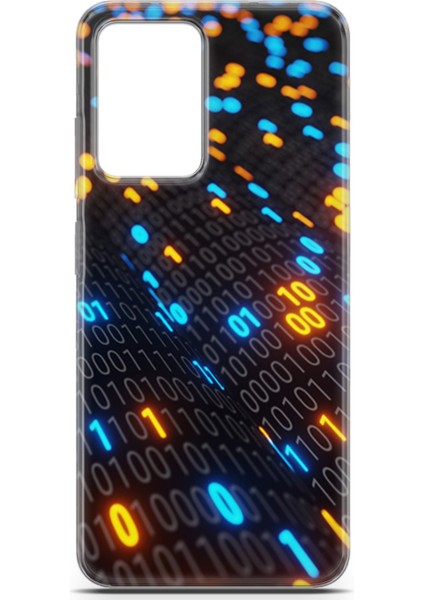 Xiaomi Redmi Note 11E Kılıf Uv Baskılı Abxbi 5 Arka Kapak Binary Kod
