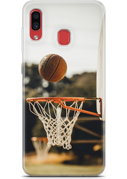 Samsung Galaxy A30 Kılıf Uv Baskılı Abxbi 9 Arka Kapak Basket Top