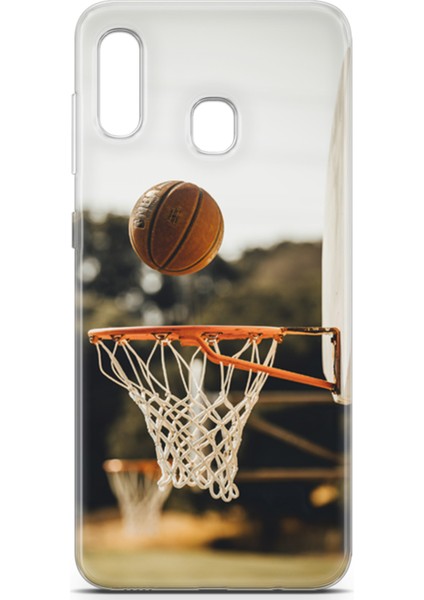 Samsung Galaxy A30 Kılıf Uv Baskılı Abxbi 9 Arka Kapak Basket Top