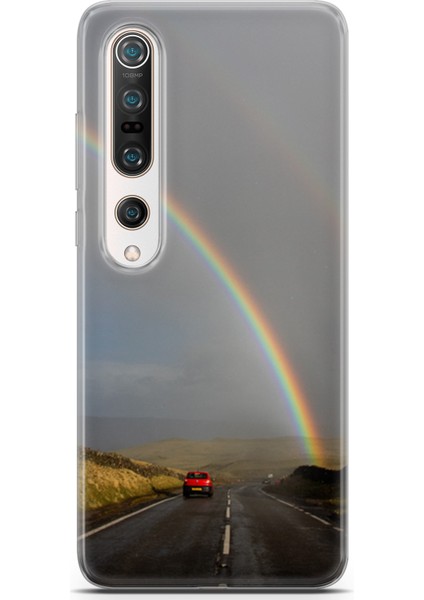 Xiaomi Mi 10 Kılıf Uv Baskılı Abxbi 6 Koruyucu Kılıf Gökkuşağı