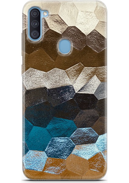 Samsung Galaxy A11 Kılıf Uv Baskılı Abxbi 8 Darbe Emici Petek Renkler