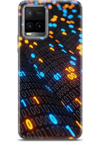 Vivo Y21 Kılıf Uv Baskılı Abxbi 5 Tasarım Binary Kod