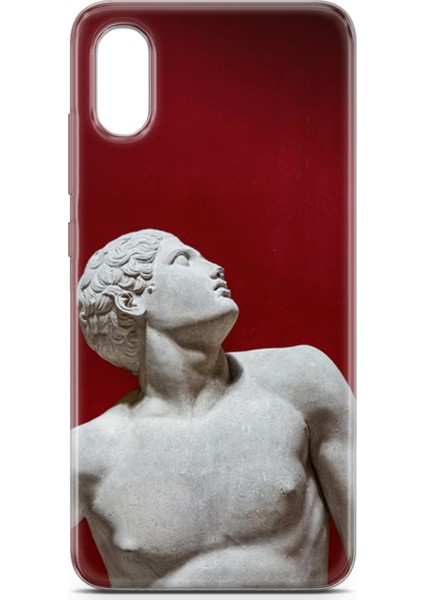 Xiaomi Mi 8 Pro Kılıf Uv Baskılı Abxbi 2 Baskılı Heykel Kırmızı