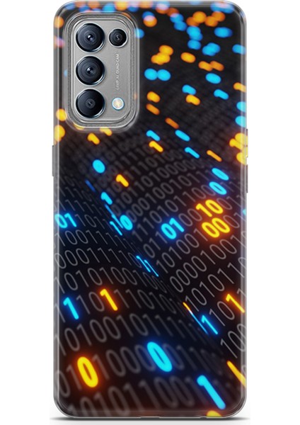 Oppo Reno5 Kılıf Uv Baskılı Abxbi 5 Koruyucu Kılıf Binary Kod