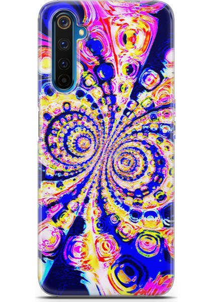 Realme 6 Pro Kılıf Uv Baskılı Abxbi 1 Kapak Renkli Hipnoz