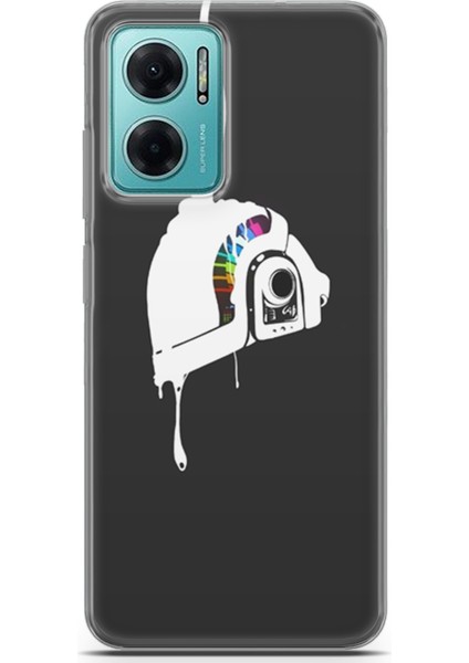 Xiaomi Redmi Note 11E Kılıf Uv Baskılı Abxbi 4 Tasarım Renkli Kask