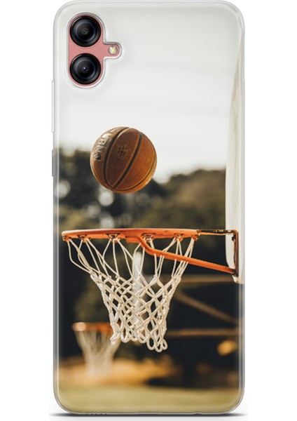 Samsung Galaxy A04E Kılıf Uv Baskılı Abxbi 9 Darbe Emici Basket Top