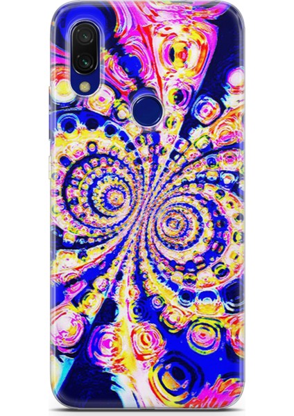 Xiaomi Redmi 7 Kılıf Uv Baskılı Abxbi 1 Kapak Renkli Hipnoz