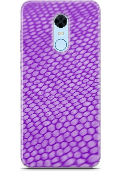 Xiaomi Redmi 5 Plus Kılıf Uv Baskılı Abxbi 10 Tasarım Mor Petek