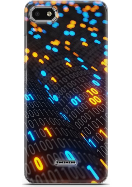 Xiaomi Redmi 6A Kılıf Uv Baskılı Abxbi 5 Baskılı Binary Kod