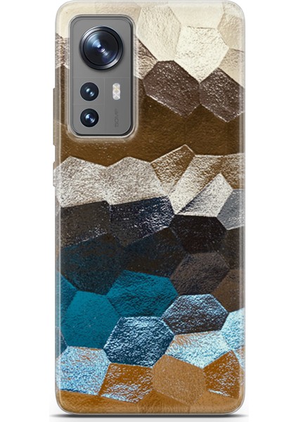 Xiaomi 12 Pro Kılıf Uv Baskılı Abxbi 8 Koruma Kılıfı Petek Renkler