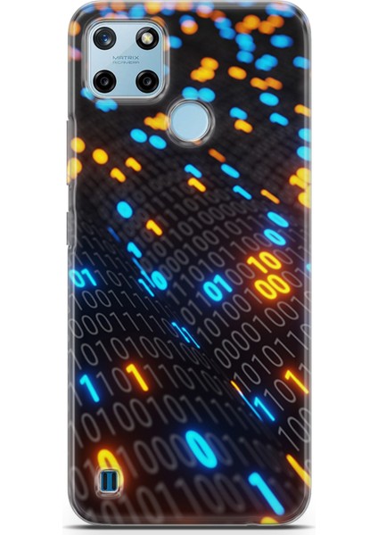 Realme C25Y Kılıf Uv Baskılı Abxbi 5 Baskılı Binary Kod