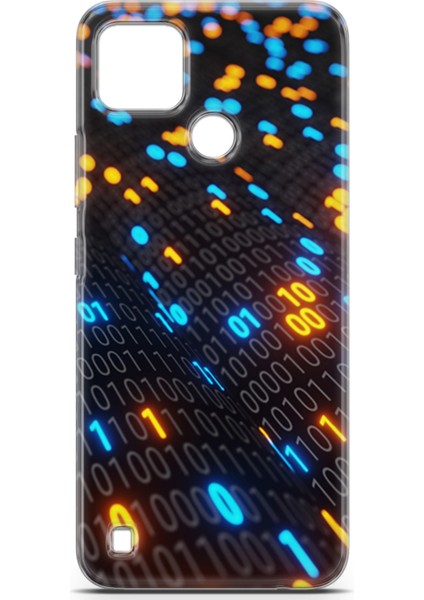 Realme C25Y Kılıf Uv Baskılı Abxbi 5 Baskılı Binary Kod