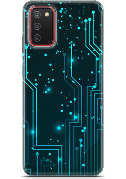 Samsung Galaxy A02S Kılıf Uv Baskılı Abxbi 7 Kapak Devreler Tron