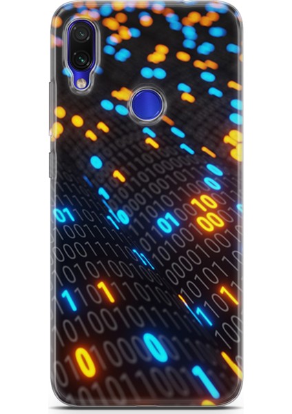 Xiaomi Redmi Note 7 Pro Kılıf Uv Baskılı Abxbi 5 Darbe Emici Binary Kod