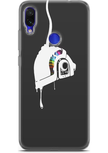Xiaomi Redmi Note 7 Pro Kılıf Uv Baskılı Abxbi 4 Koruyucu Kılıf Renkli Kask