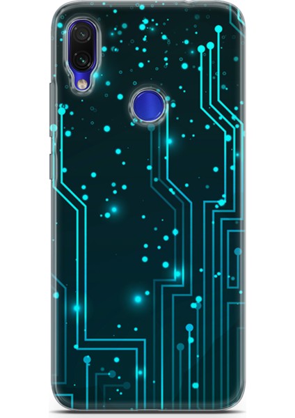 Xiaomi Redmi Note 7 Pro Kılıf Uv Baskılı Abxbi 7 Silikon Devreler Tron