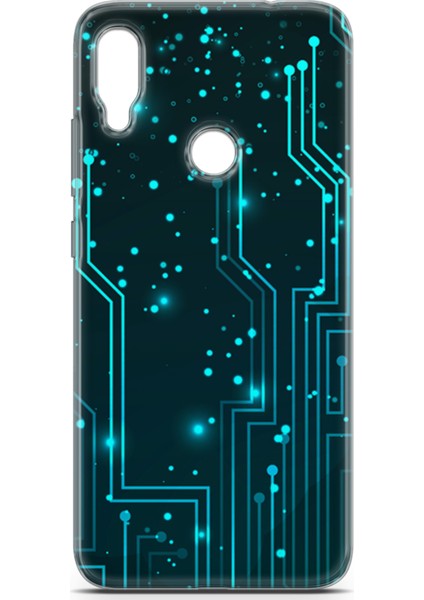 Xiaomi Redmi Note 7 Pro Kılıf Uv Baskılı Abxbi 7 Silikon Devreler Tron