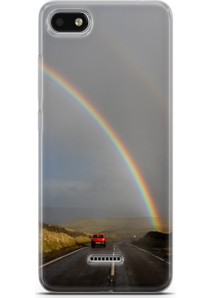 Xiaomi Redmi 6A Kılıf Uv Baskılı Abxbi 6 Baskılı Gökkuşağı