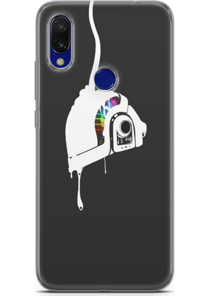 Xiaomi Redmi 7 Kılıf Uv Baskılı Abxbi 4 Koruyucu Kılıf Renkli Kask