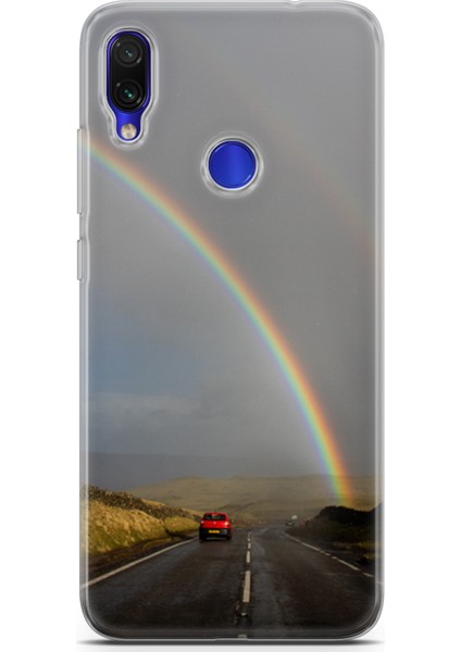 Xiaomi Redmi Note 7 Pro Kılıf Uv Baskılı Abxbi 6 Koruma Kılıfı Gökkuşağı