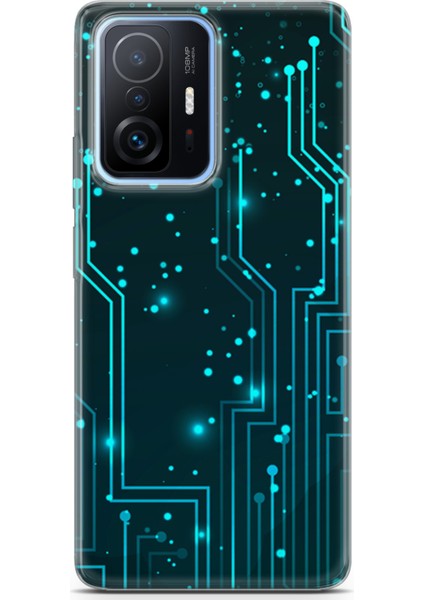 Xiaomi 11T Pro Kılıf Uv Baskılı Abxbi 7 Tasarım Devreler Tron