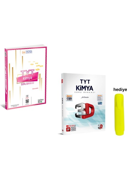 3D ve Üçdörtbeş Tyt Kimya Soru Bankası