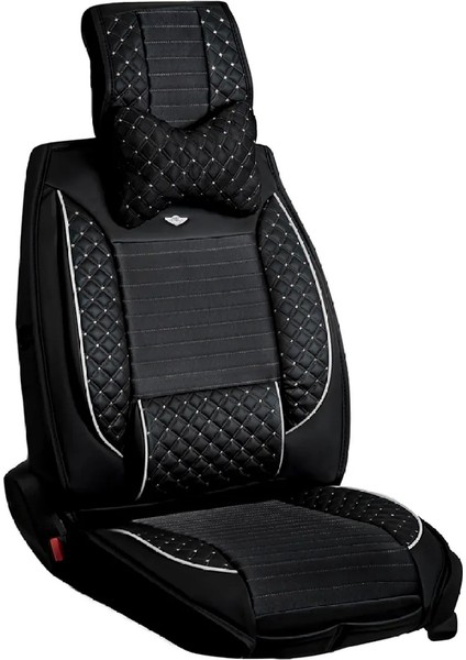Fresh Start seat Cordoba Uyumlu Lüks Deri Oto Koltuk Kılıfı 5'li Set Siyah Beyaz fırsatları