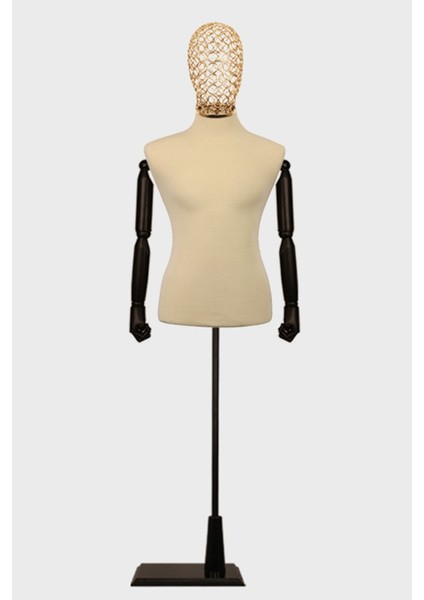 Erkek Tel Kafalı Ahşap Kollu Terzi Mankeni