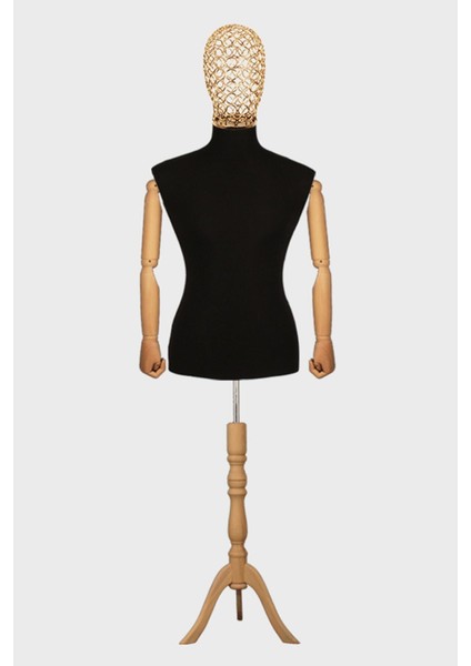 Erkek Tel Kafalı Ahşap Kollu Terzi Mankeni