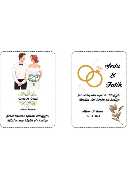 40 Adet Kuşe Kartlı Yüzük Temalı Yıldız Anahtarlık - Davetiye - Kına Hatırası - Nikah Hatırası modelleri