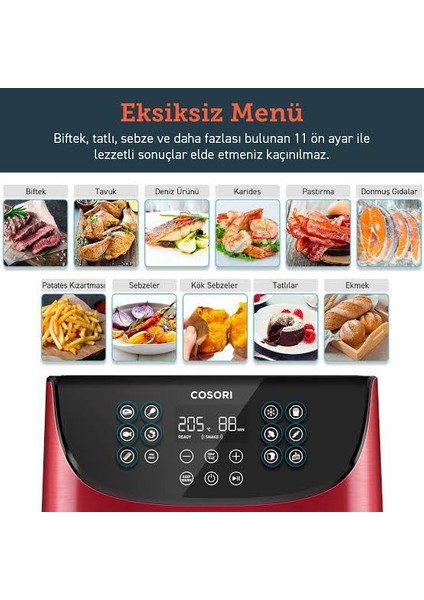 Xxl Airfryer 5.5l(2 Yıl Garantili) Bpa ve Pfoa Içermez