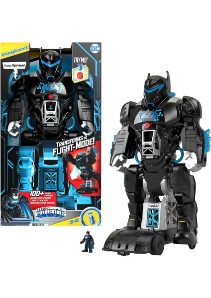 Imagidc Super Friends Bat-Tech Batbot Oyun S, 3-8 Yaş Arası Çocuklar Için GWT23
