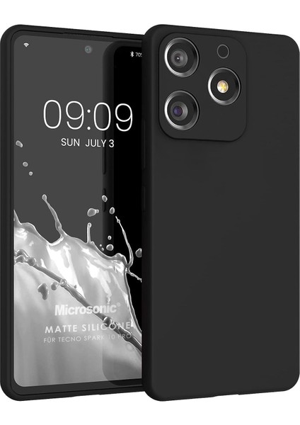 Matte Silicone Tecno Spark 10 Pro Kılıf Siyah