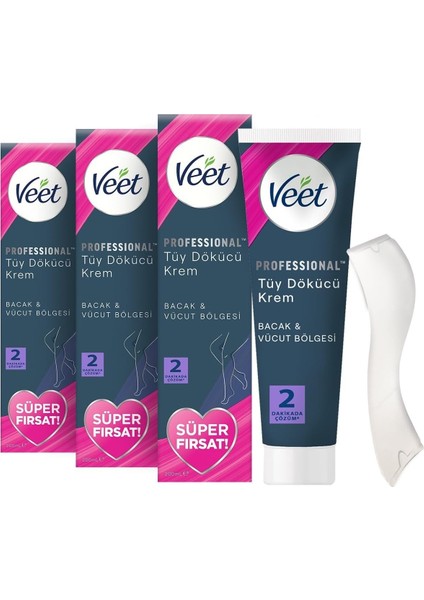 Professional Tüy Dökücü Krem, 600ML (200ML x 3)