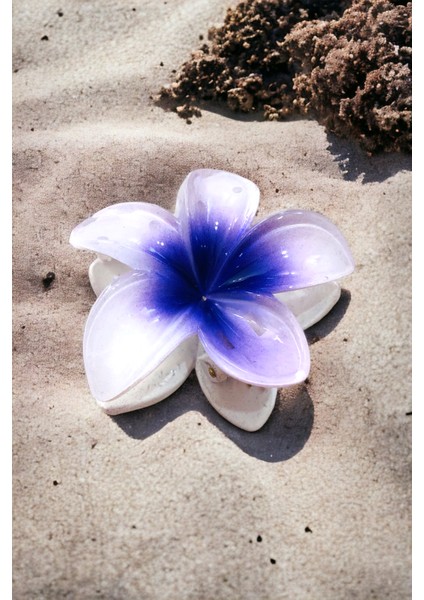 Çicek Model Büyük Boy 8 cm Parlak Mandal Toka