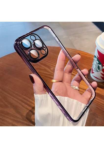 iPhone 14 Pro Kılıf 3D Kamera ve Lens Mercek Korumalı Ultra Lüks Razer Plating Case
