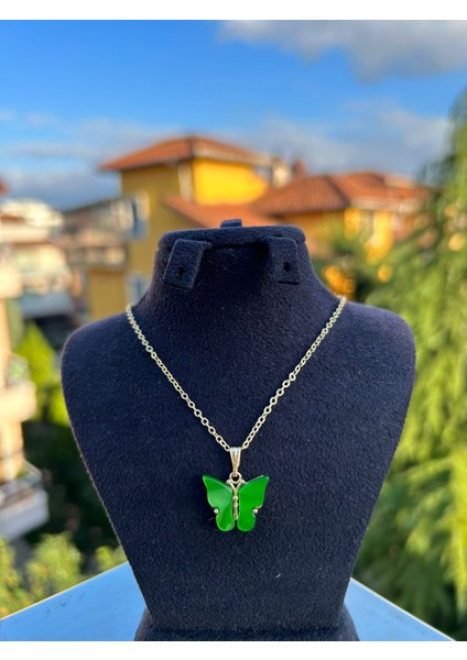 Yeşil Kelebek Kolye