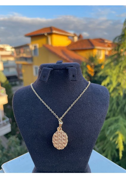 Pempe Yuvarlak Taşlı Kolye