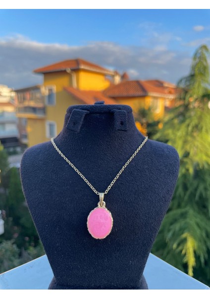 Pempe Yuvarlak Taşlı Kolye