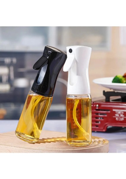 2'li Siyah Beyaz Sprey Cam Yağlık Yağdanlık Airfryer Fritöz Yağ Püskürtücü Fısfıs 225 ml
