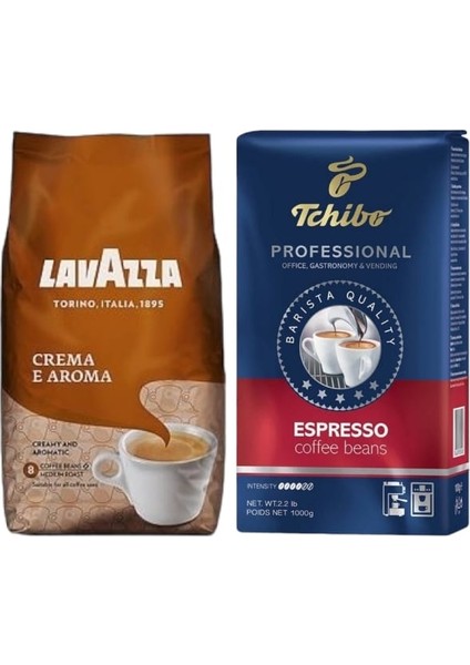 Crema E Aroma Çekirdek Kahve 1 Kg+Tchibo Profesional Espresso Çekirdek Kahve 1 kg