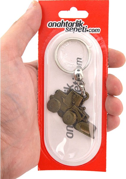 Buldozer Ekolojik Sarı Rölyef Araç Anahtarlık