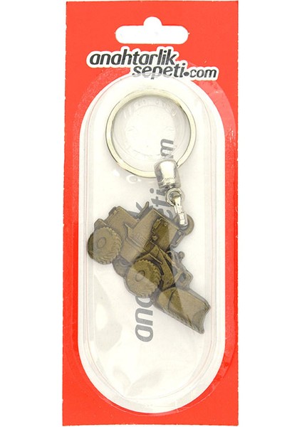 Buldozer Ekolojik Sarı Rölyef Araç Anahtarlık